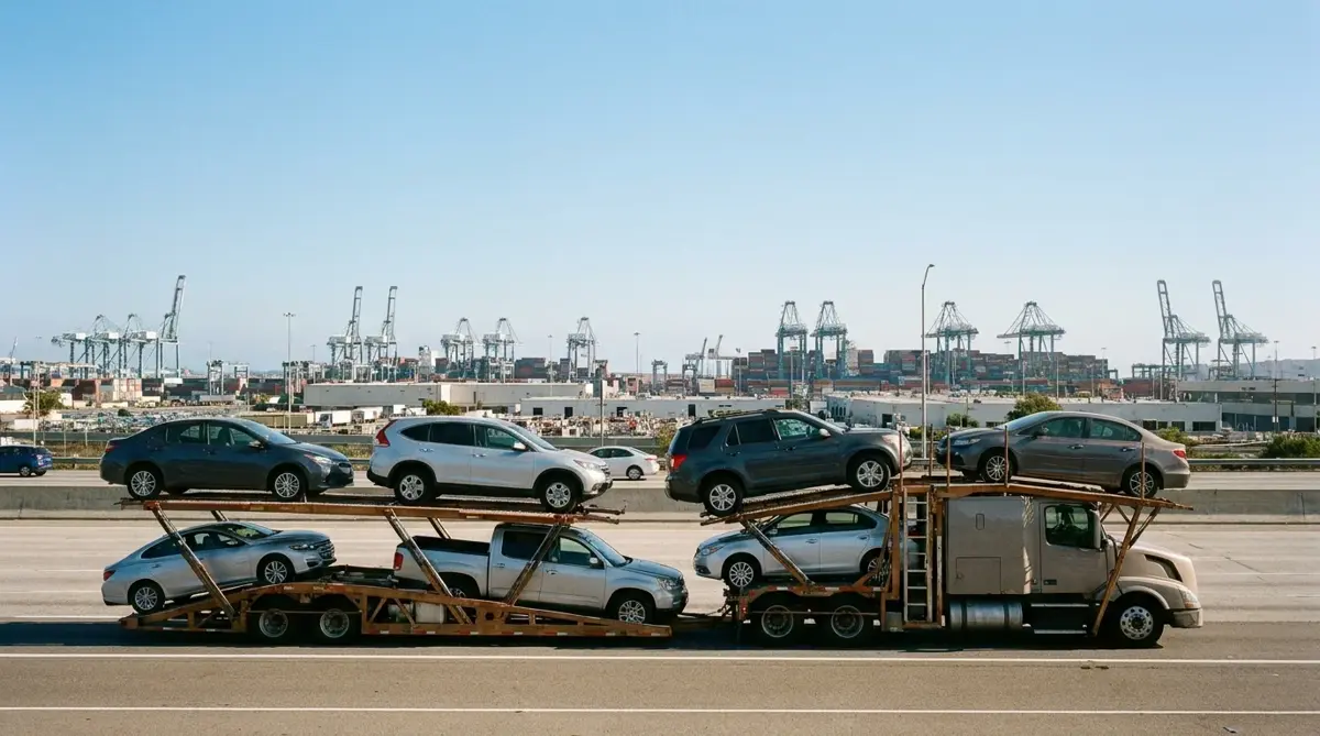 Auto transport car carrier in Long Beach, CA — vehicle shipping services