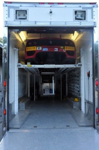 enclosed stacking auto transport trailer
