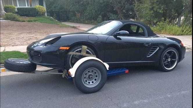 car on a car dolly